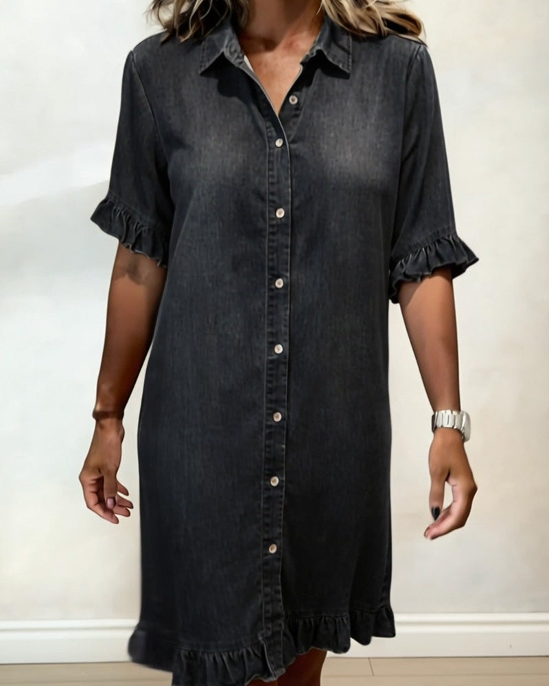MOREAU LYON | WOMEN'S BUTTON-DOWN DENIM DRESS 7