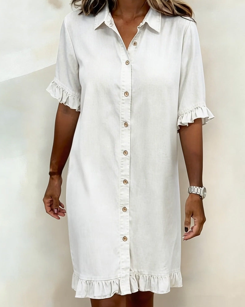 MOREAU LYON | WOMEN'S BUTTON-DOWN DENIM DRESS 8
