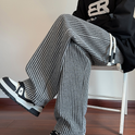 Women's Wide-Leg Herringbone Sweatpants with Drawstring