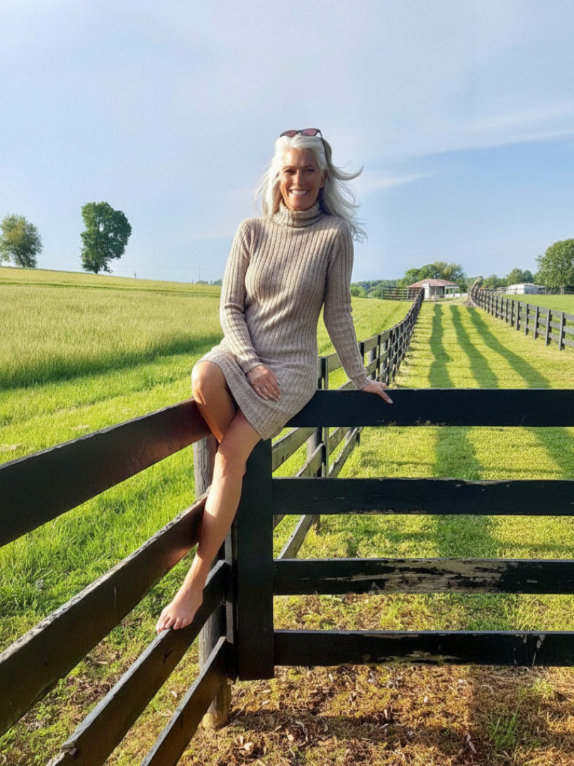 Margot | Ribbed Knit Turtleneck Dress 5