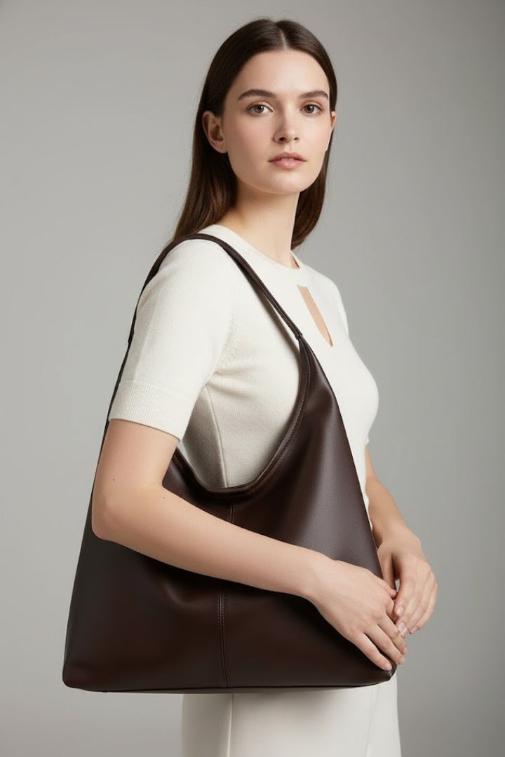 Maria | Women’s Classic Tote Bag with Faux Outer and Large Inner Pocket 3