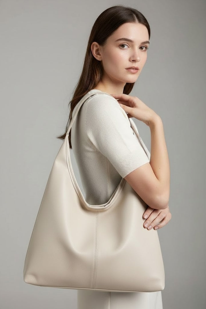Maria | Women’s Classic Tote Bag with Faux Outer and Large Inner Pocket 6