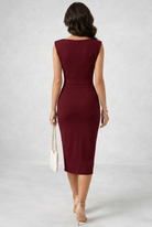 Naomi | Elegant Cowl Neck Midi Dress 2