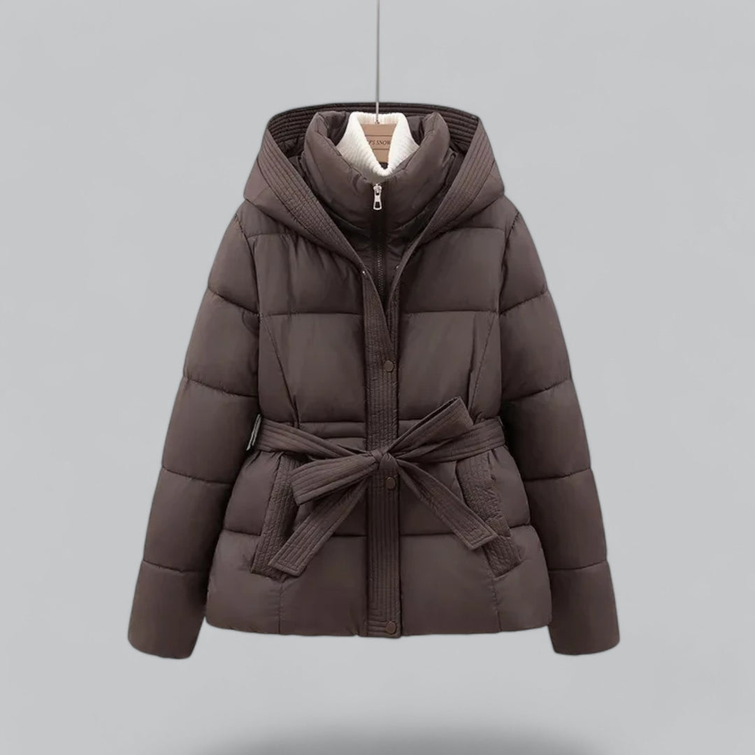 New Winter Jacket Parka Belted Coat 1