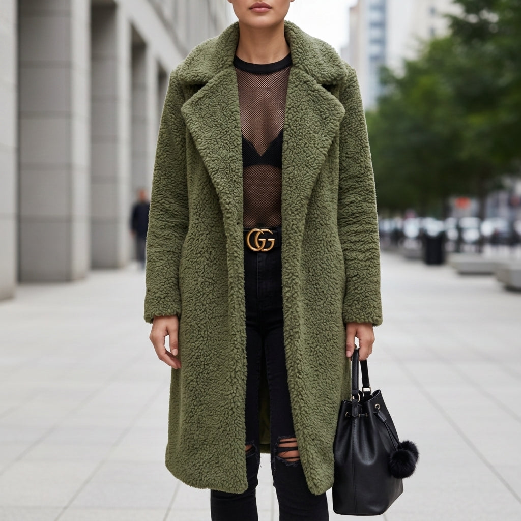 Noto Long Teddy Coat 2
