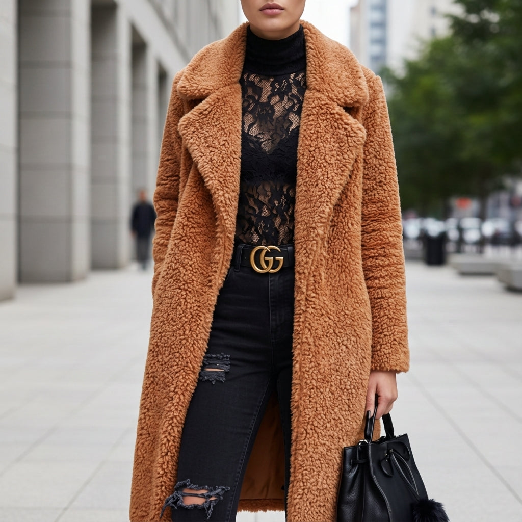 Noto Long Teddy Coat 5