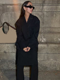 Women's Matching Set – Boxy Blazer, Wide-Leg Pants