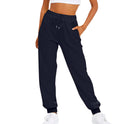 Women's Fleece Joggers – Drawstring Waist, Side Slant Pockets