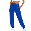 Women's Fleece Joggers – Drawstring Waist, Side Slant Pockets