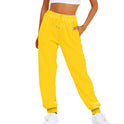Women's Fleece Joggers – Drawstring Waist, Side Slant Pockets
