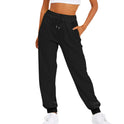 Women's Fleece Joggers – Drawstring Waist, Side Slant Pockets