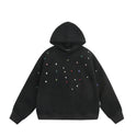 Women's Oversized Hoodie – Rhinestones, Soft Cotton Blend