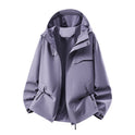 Women's Waterproof Jacket – Hooded, Drawstring Hem, Adjustable Cuffs