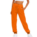 Women's Fleece Joggers – Drawstring Waist, Side Slant Pockets