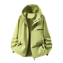 Women's Waterproof Jacket – Hooded, Drawstring Hem, Adjustable Cuffs