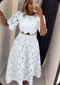Women's Matching Set – Lace, Scalloped Hem