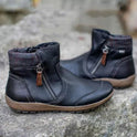 Women's Ankle Boots – Waterproof, Side Zipper, Cozy Lining