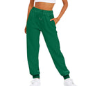 Women's Fleece Joggers – Drawstring Waist, Side Slant Pockets