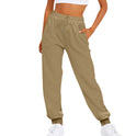 Women's Fleece Joggers – Drawstring Waist, Side Slant Pockets