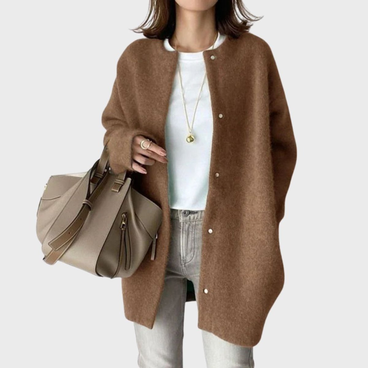 Olivia Cardigan Women | Oversized Cashmere with Snap Buttons 3