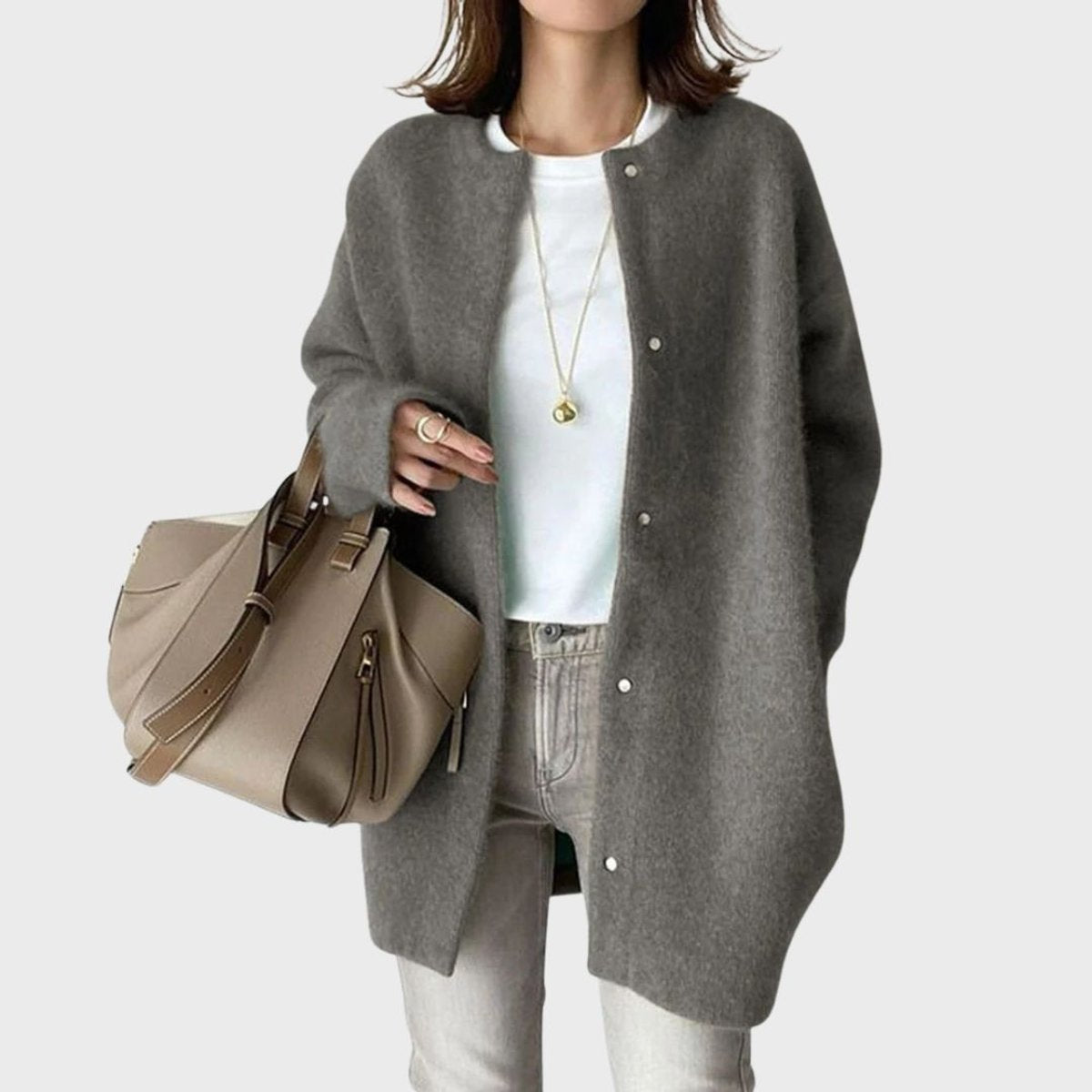 Olivia Cardigan Women | Oversized Cashmere with Snap Buttons 4