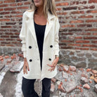 Olivia | Women's Jacket Double-Breasted Cable-Knit Sleeve Coat 6