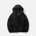 Puffer Jacket Hooded Long Sleeve Zip Front