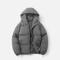 Puffer Jacket Hooded Long Sleeve Zip Front