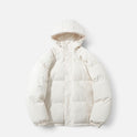 Puffer Jacket Hooded Long Sleeve Zip Front