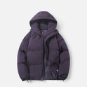 Puffer Jacket Hooded Long Sleeve Zip Front