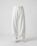 Women's Wide-Leg Cotton Pants – Pleated, High-Rise