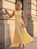 Rhodes | Structured Bodice Pleated Skirt Set 0