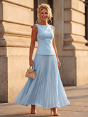 Rhodes | Structured Bodice Pleated Skirt Set 10