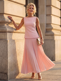 Rhodes | Structured Bodice Pleated Skirt Set 9