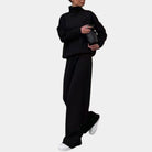 Ribbed Knit Wide Leg Set with Roll Neck for Women 7