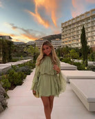 Rina Mini Dress | Retro, Long Ruffle Sleeves, Lightweight Polyester 6