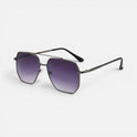 Oversized Metal Frame Square Gradient Lens Sunglasses