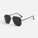 Oversized Metal Frame Square Gradient Lens Sunglasses