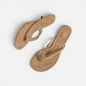 Suede Orthopedic Thong Heel Sandals