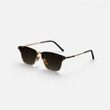 Gradient Lens Frame Flat Top Square Metal Sunglasses