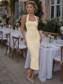 Sabre | Halter Neck Fitted Silhouette Midi Dress 3