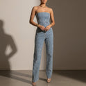 Salamanca Strapless Glitter Jumpsuit 1