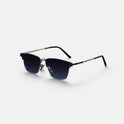 Gradient Lens Frame Flat Top Square Metal Sunglasses