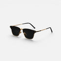 Gradient Lens Frame Flat Top Square Metal Sunglasses
