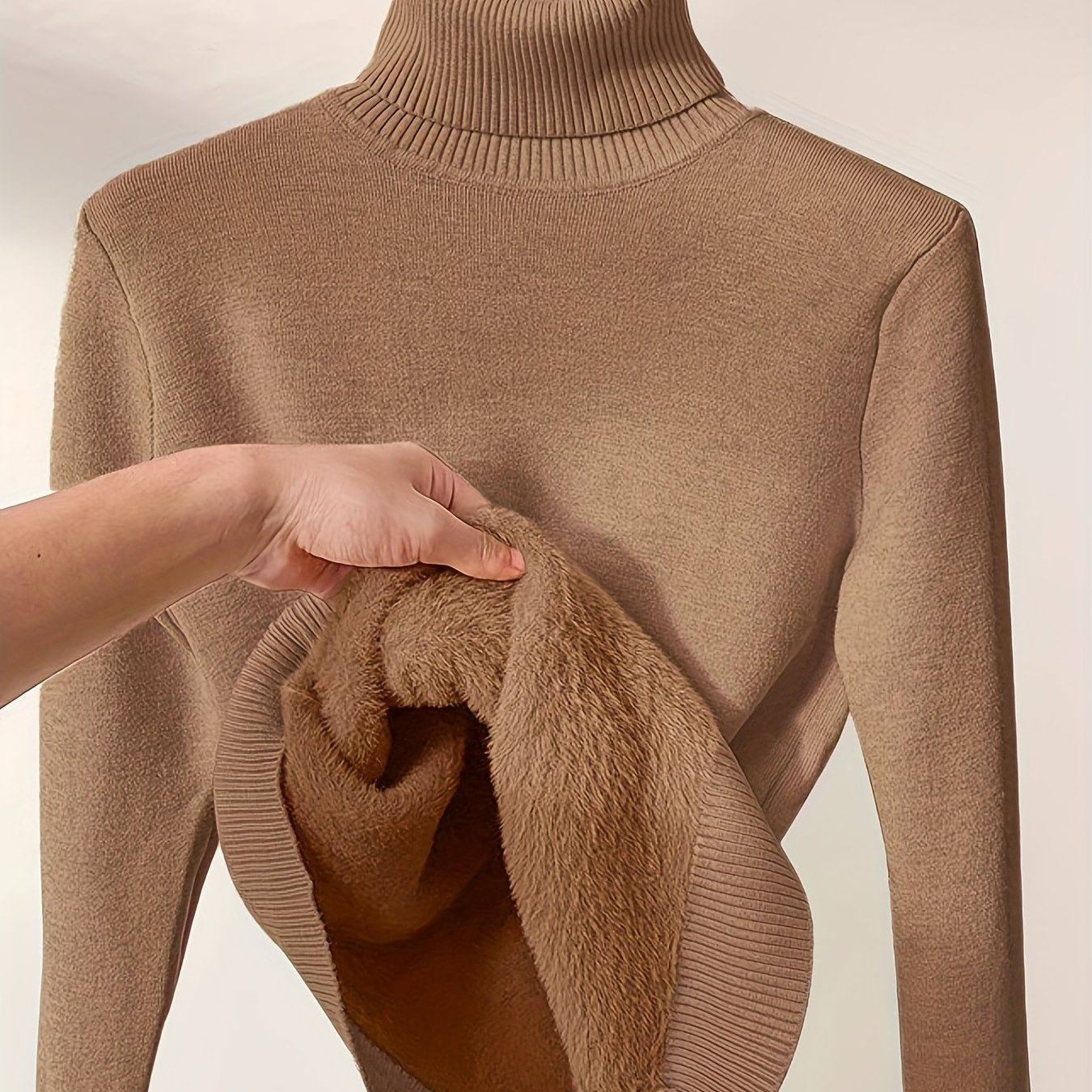 Selena | Cozy Lined High-Neck Sweater 0