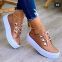 Serena | Orthopaedic Round Toe Platform Trainers 1