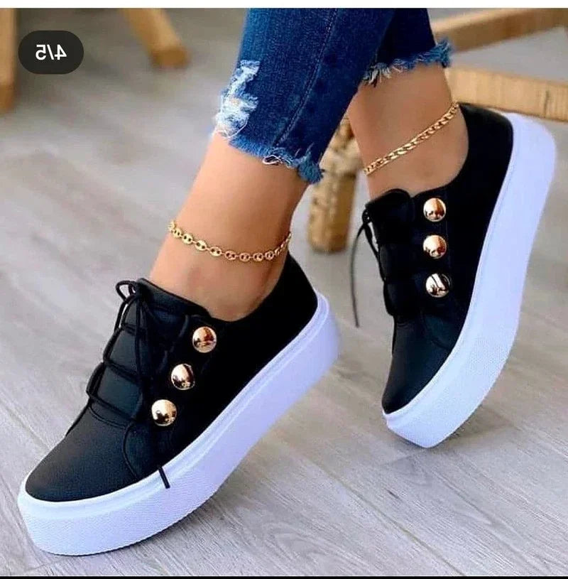 Serena | Orthopaedic Round Toe Platform Trainers 2