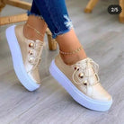 Serena | Orthopaedic Round Toe Platform Trainers 3