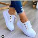 Serena | Orthopaedic Round Toe Platform Trainers 5