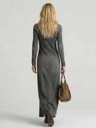 Sienna | Button Front Denim Maxi Dress 6